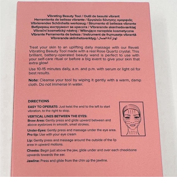 Skin Gym Rose Quartz Revati Vibrating Beauty Tool - Pink - Picture 2 of 9